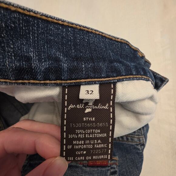 7 For All Mankind "A" Pocket Boot Denim Jeans Y2K SZ 32 - Picture 7 of 10